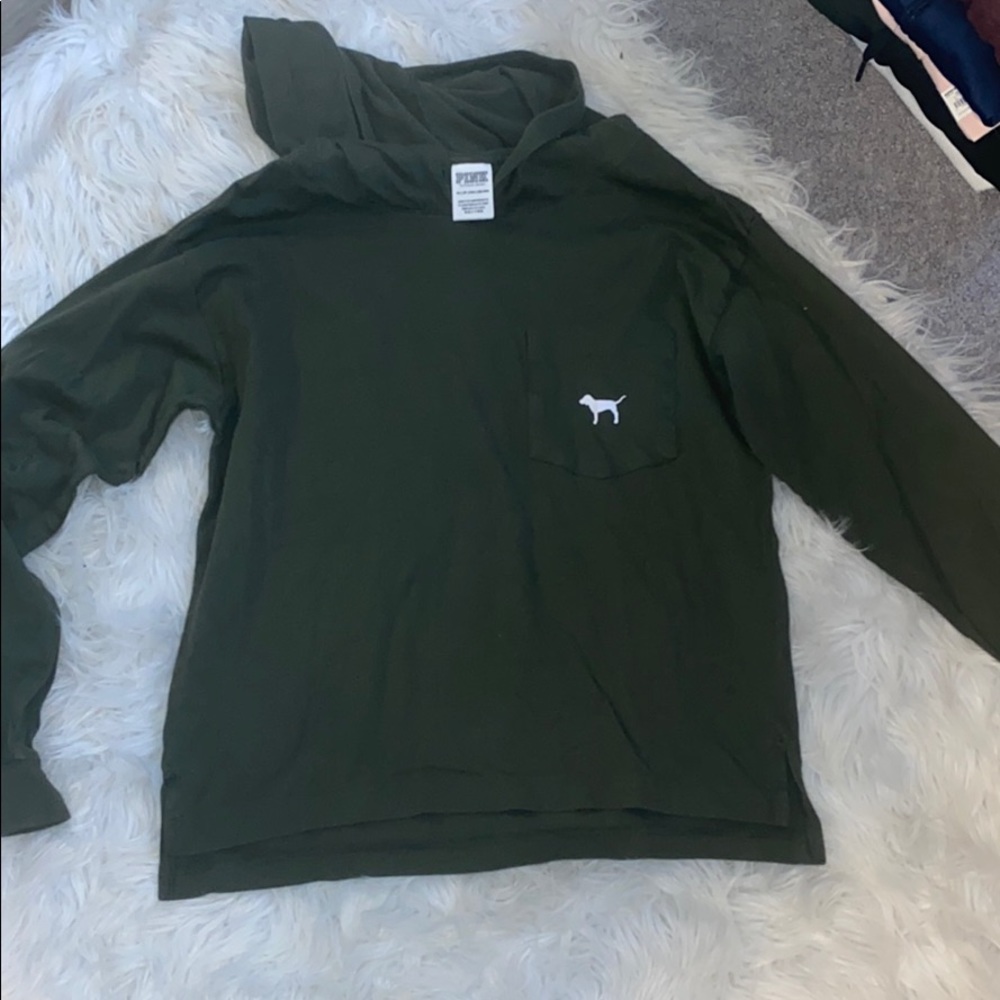 Dark green PINK hoodie